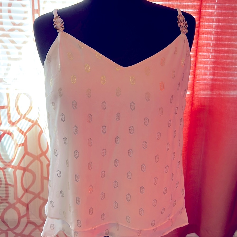 WHBM Elegant sleeveless blouse size 4R